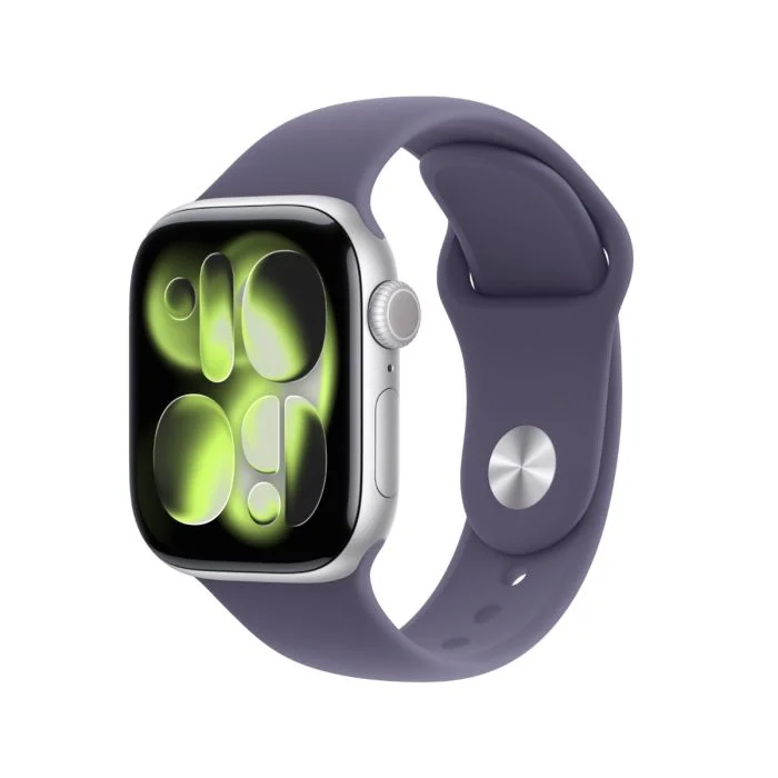 GPS 46mm Silver Aluminium Case with Purple Fog Sport Band - M/L