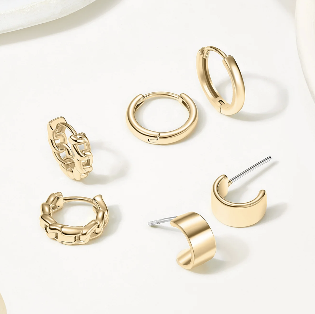 Eterna Trio Plated Hoops Set