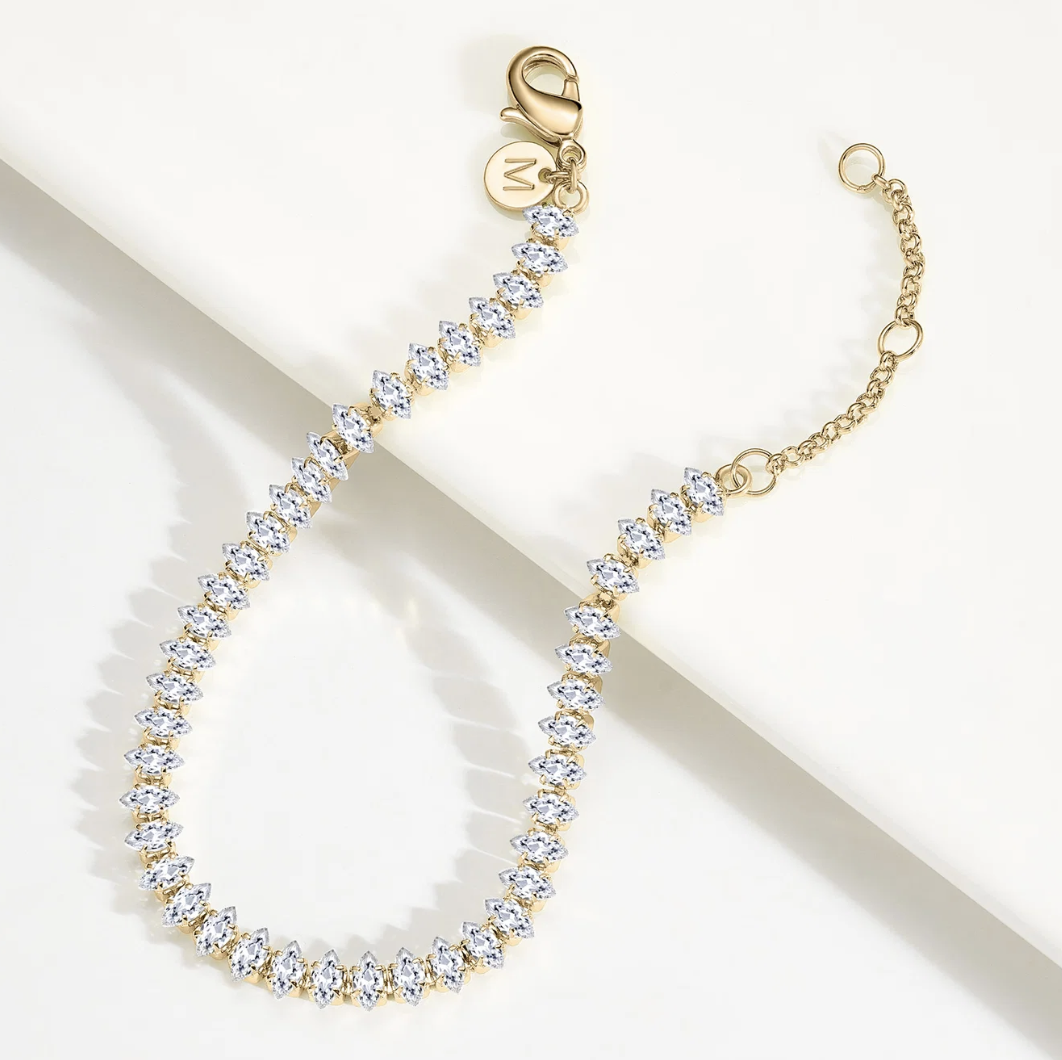 Luna Marquise Plated Bracelet with Cubic Zirconia