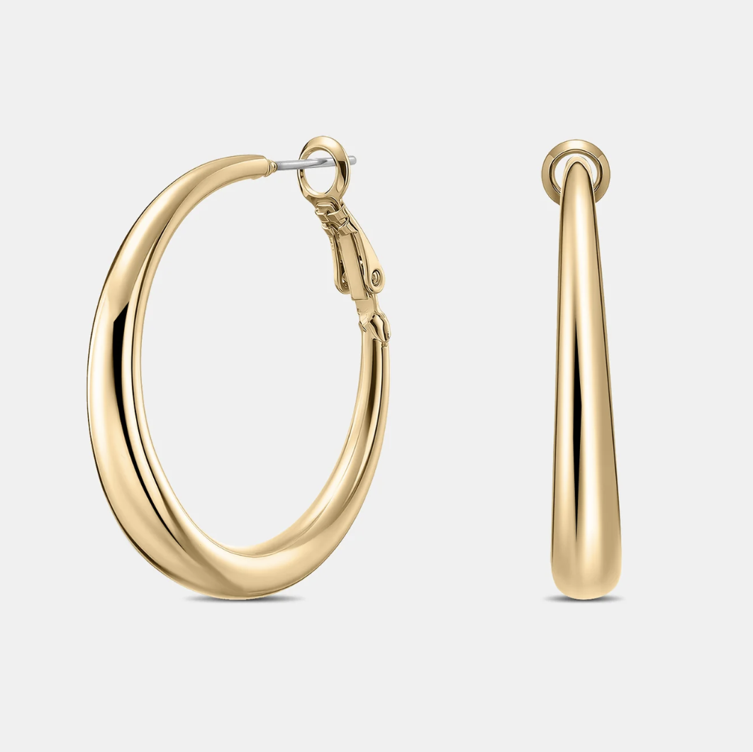 Moonbeam Plated Hoops