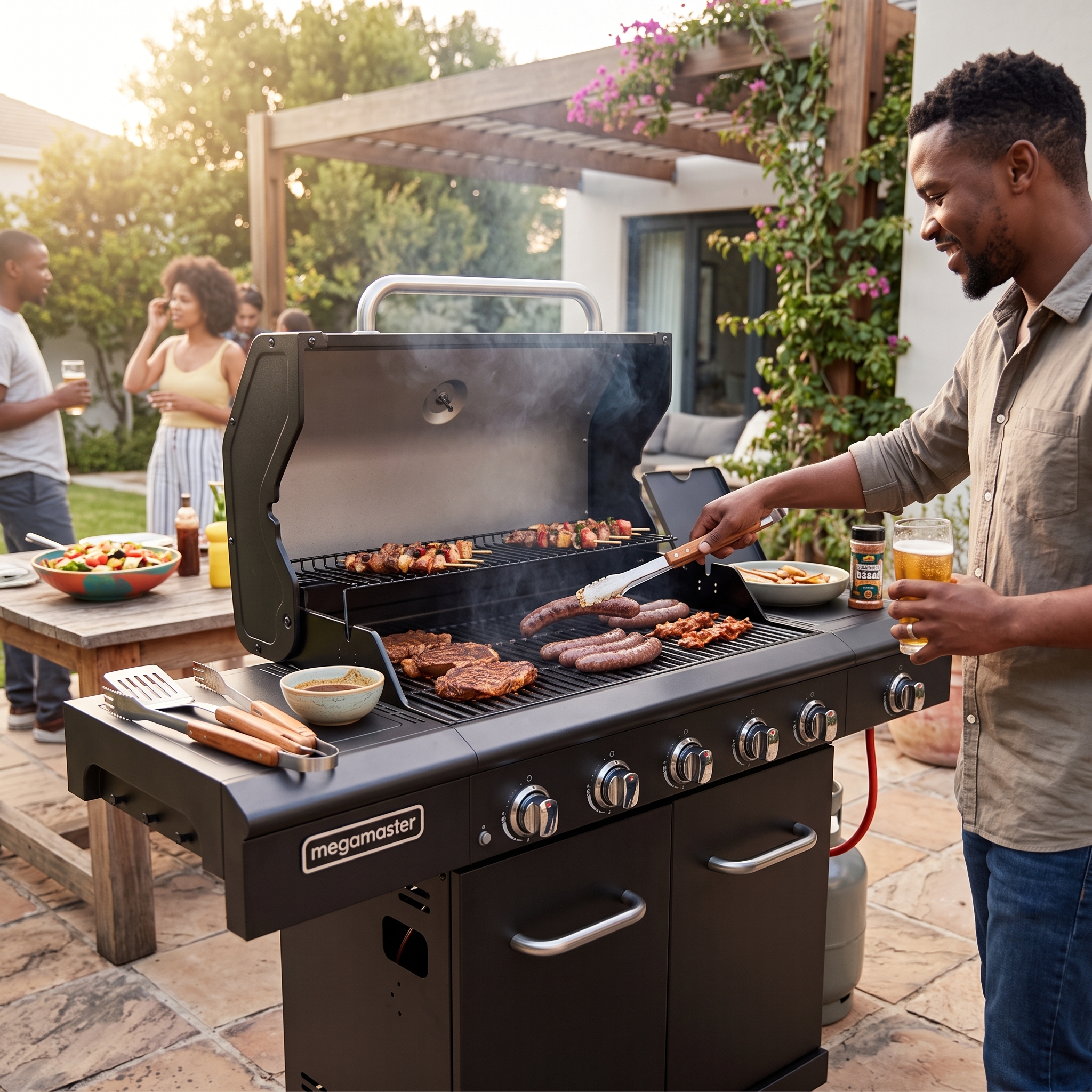 Apex Series 6 Burner Patio Gas Braai with Cover