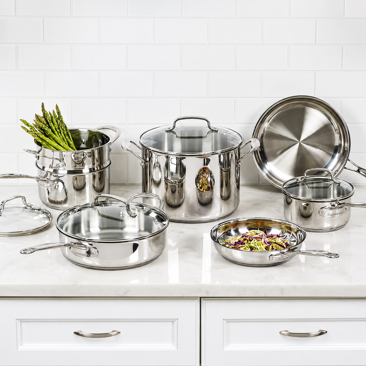 11-Piece Stainless Steel Cookware Set