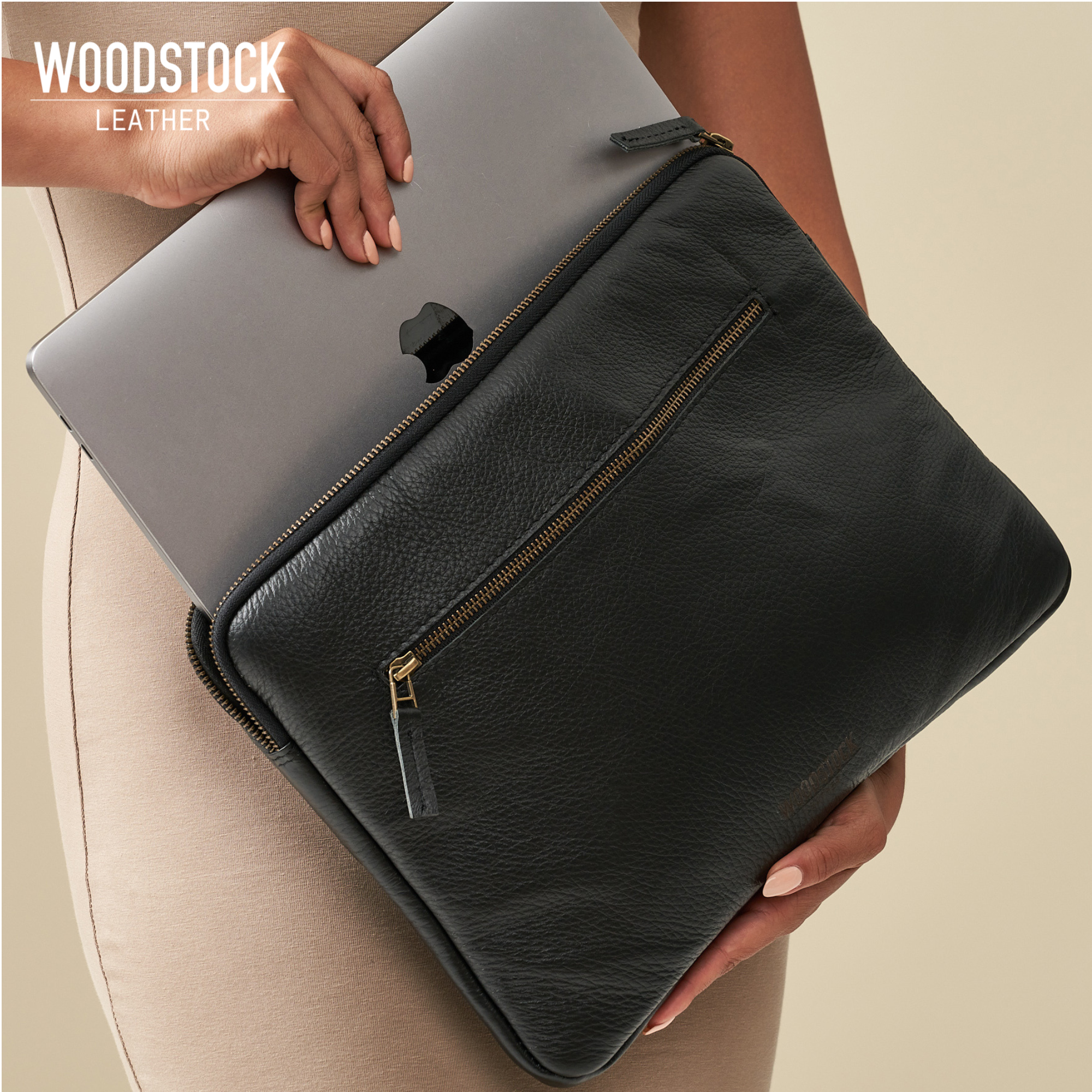 Genuine Leather Andy Padded Laptop Sleeve