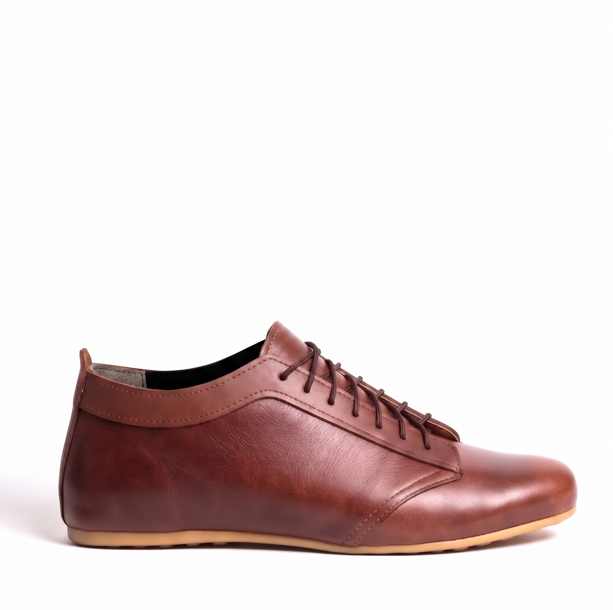 Ladies Genuine Leather Lace-Up Mini Ankle Boots