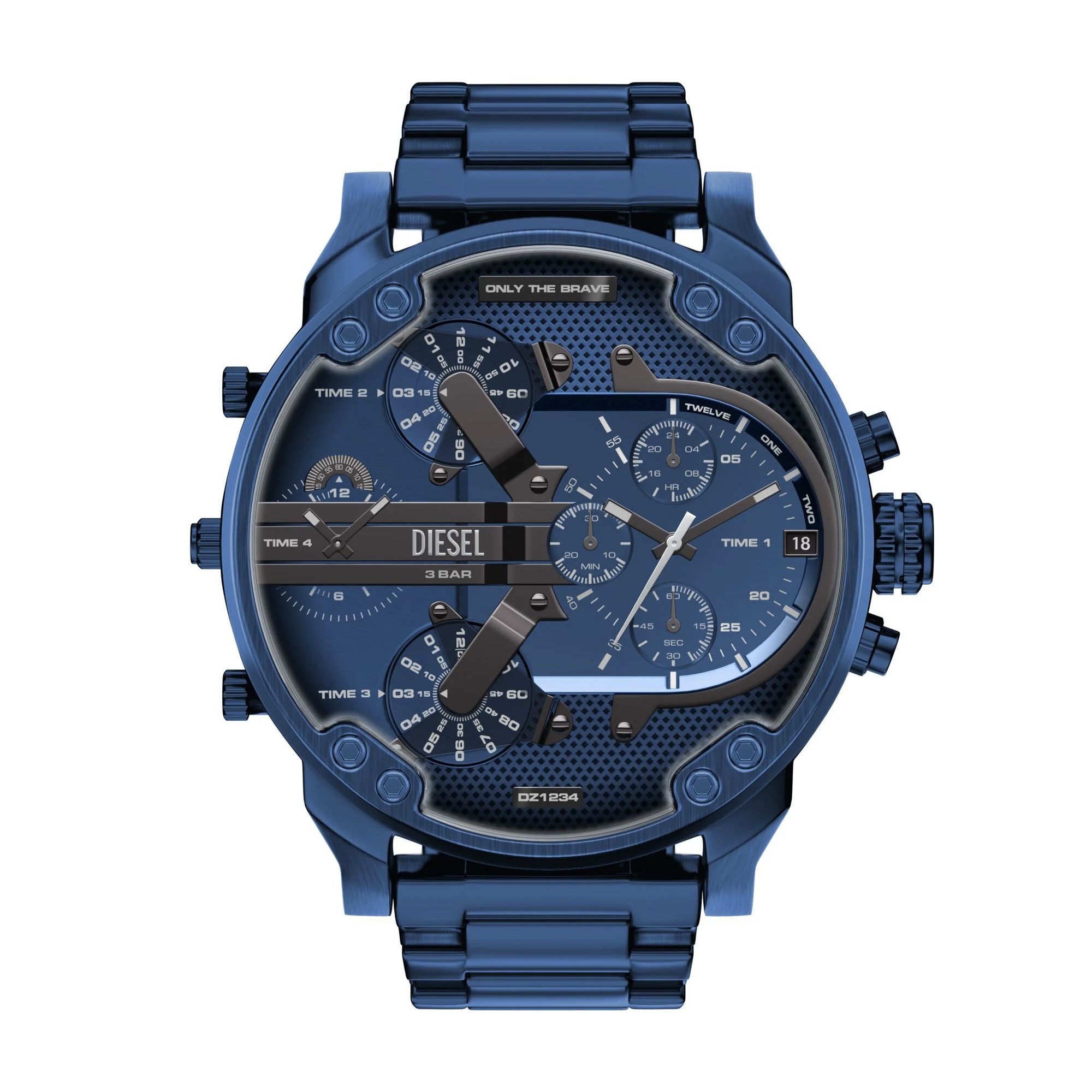 Men's Blue Mr. Daddy 2.0 Multi-Movement Stainless Steel Watch