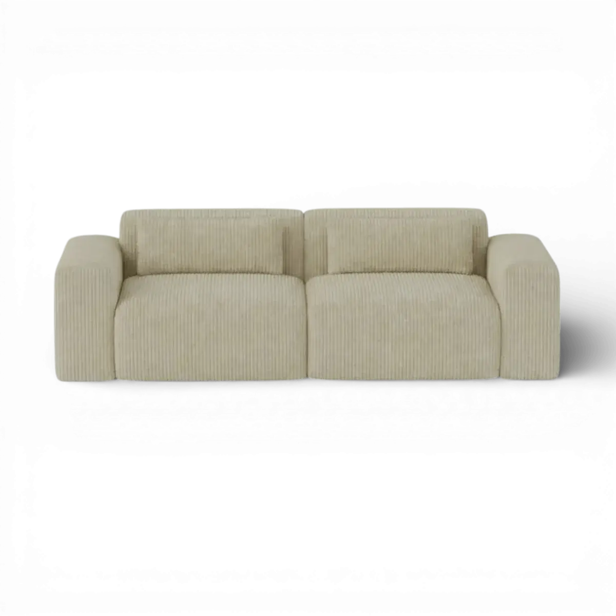 Lounger 2-Seater Ivory Beige Corduroy