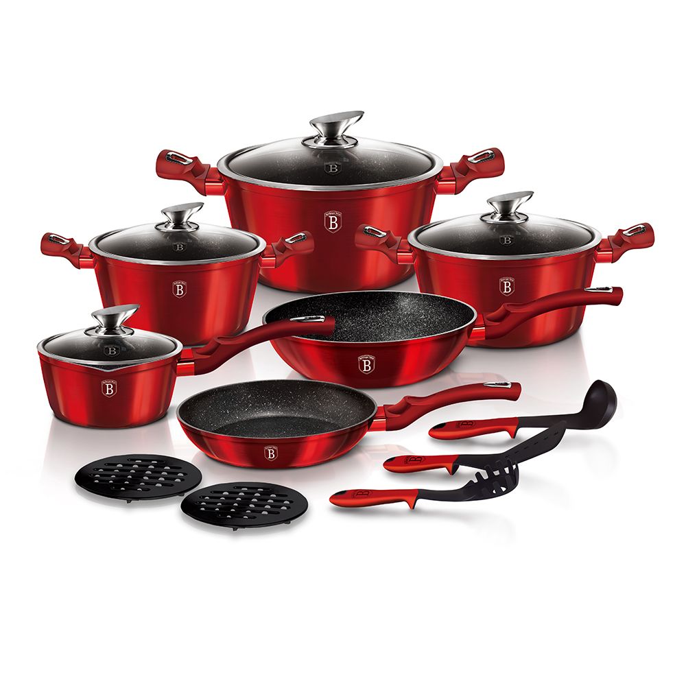 15-Piece - Burgundy Metallic