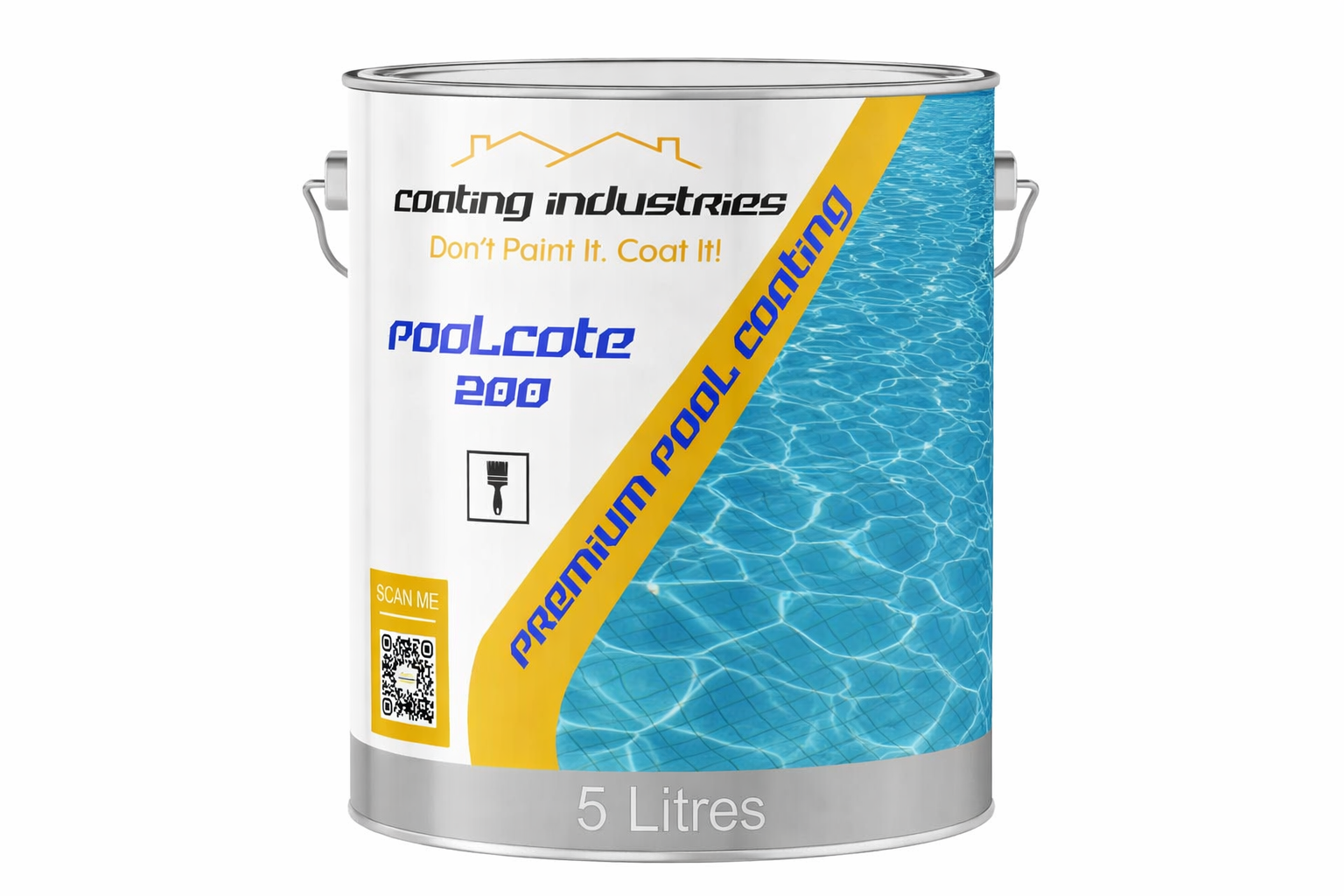 5L or 20L PoolCote 200 Chlorinated Rubber Pool Coating