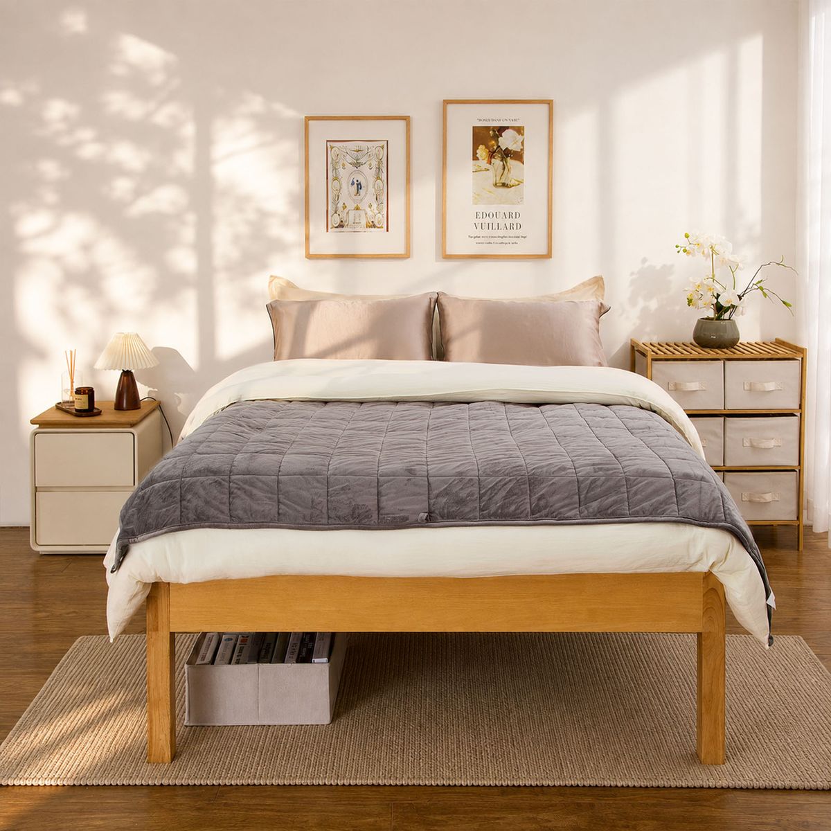 Minimalistic Wooden Queen Bed Frame