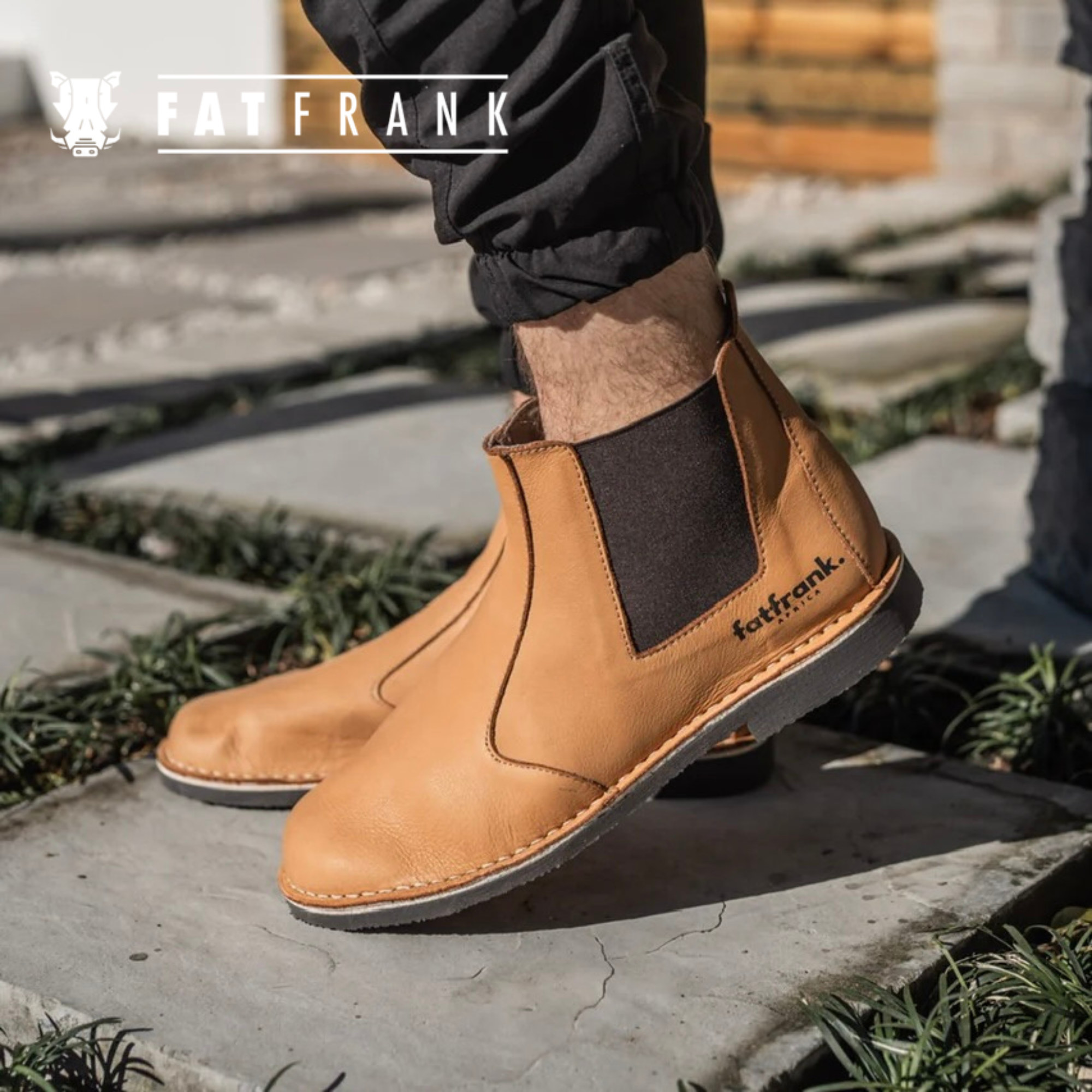 Men's Genuine Leather Tan Chelsea Boots