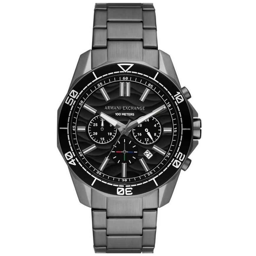 Men's Chronograph Gunmetal Stainless Steel Watch