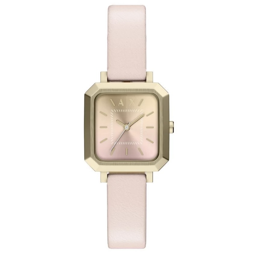 Ladies Three-Hand Pink Leather Watch