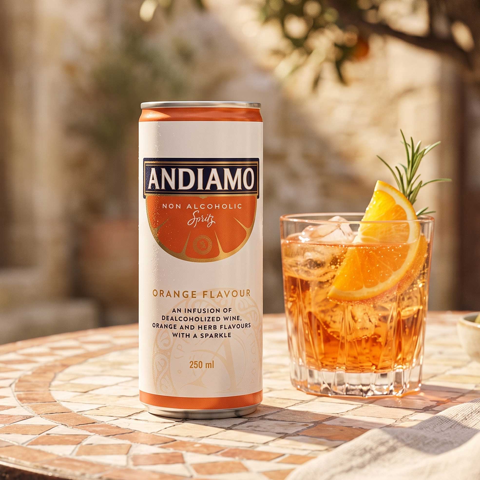 3x 4's 250ml Non-Alcoholic Bitter Orange Aperitivo Spritz