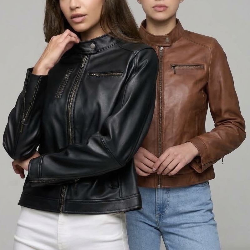 Ladies Kelly Classic Leather Jacket