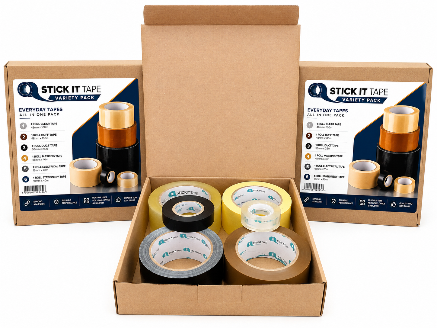 6-Piece Essential Household Tape Variety Pack