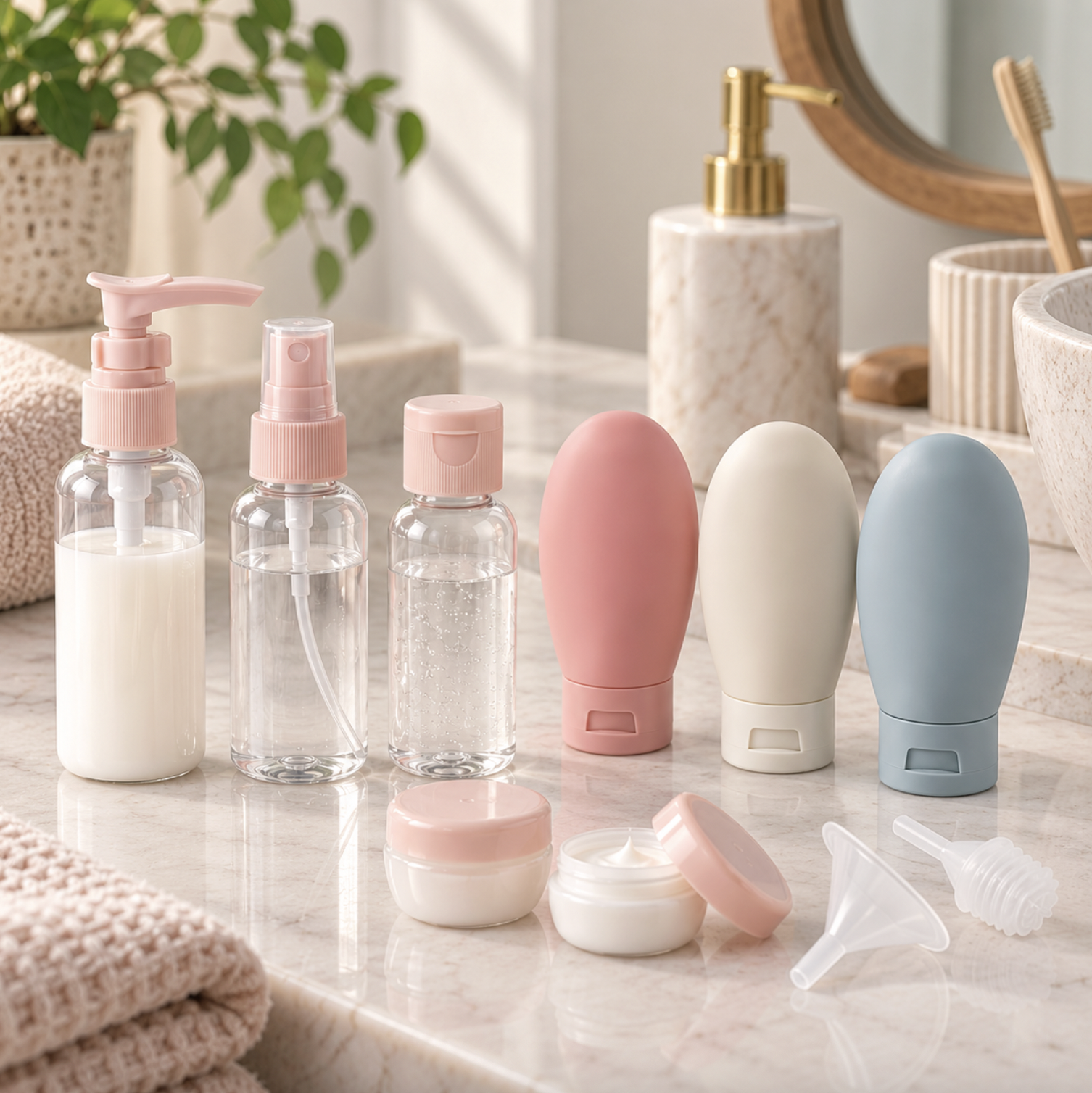 11-Piece Refillable Travel Bottle Set