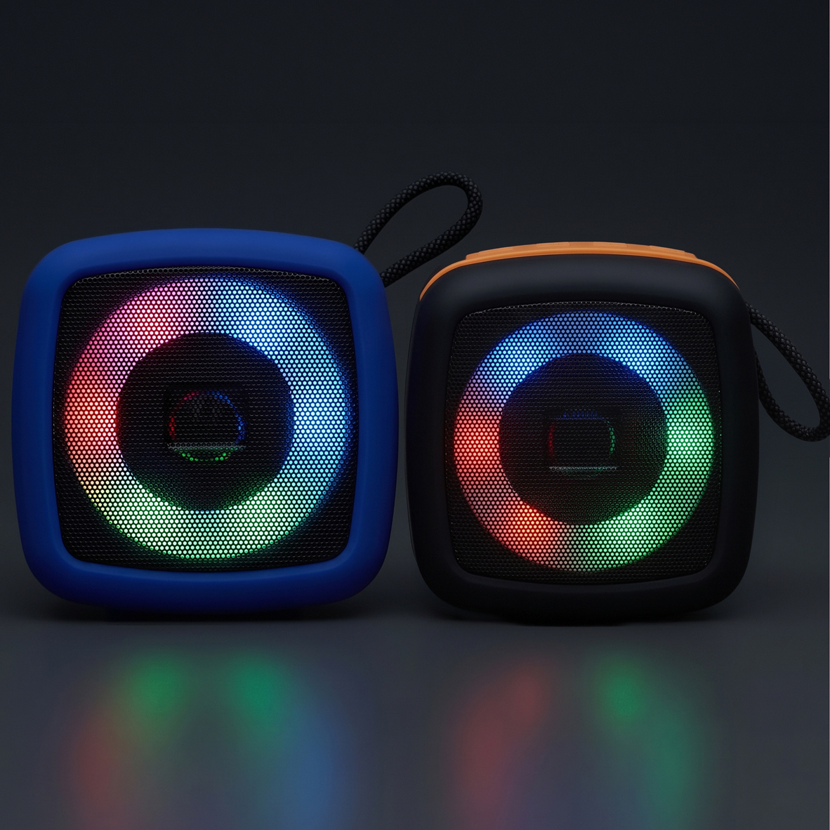 2x Wireless Mini Speakers with Phone Stands