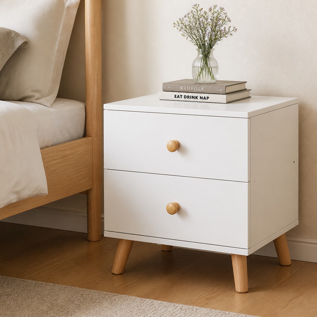 Modern 2-Drawer Side Table