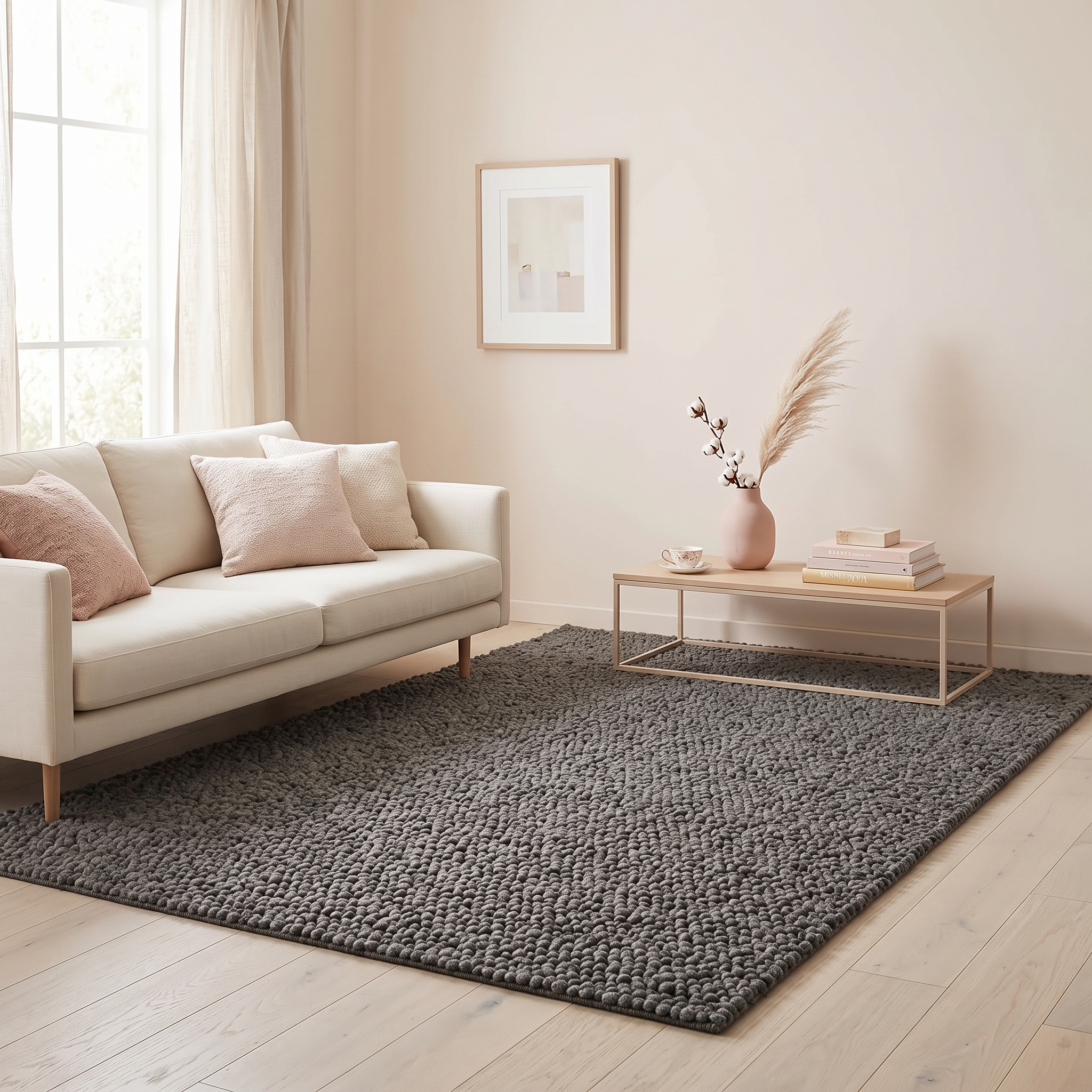 Hand Woven Chunky Wool Loop Rug