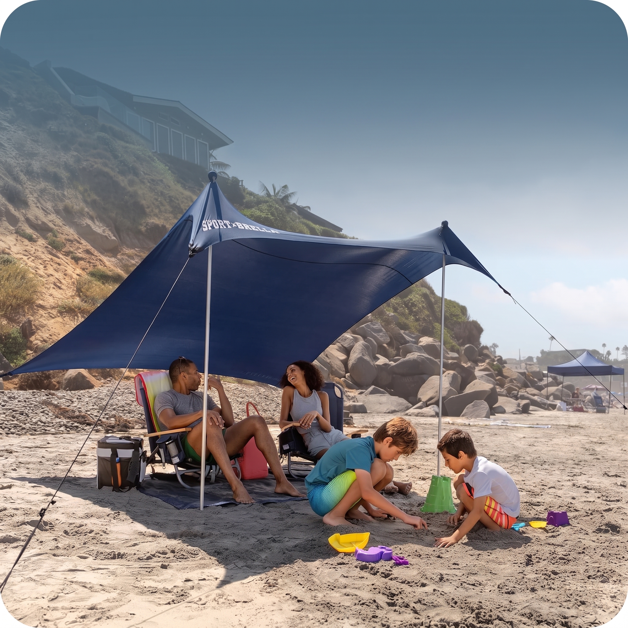 2x2m UPF 50+ Sol-Breeze Outdoor Sun Shelter