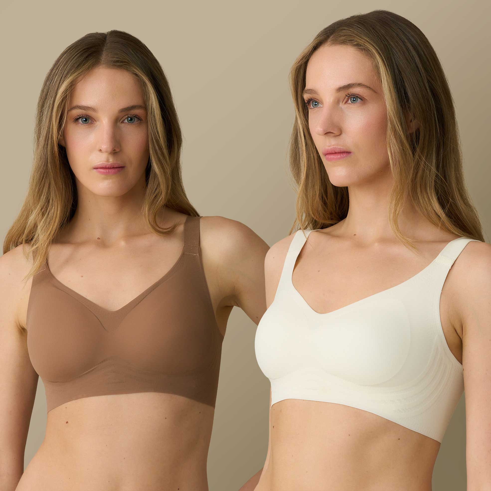 2x Ladies Seamless Wireless Support Jelly Bras