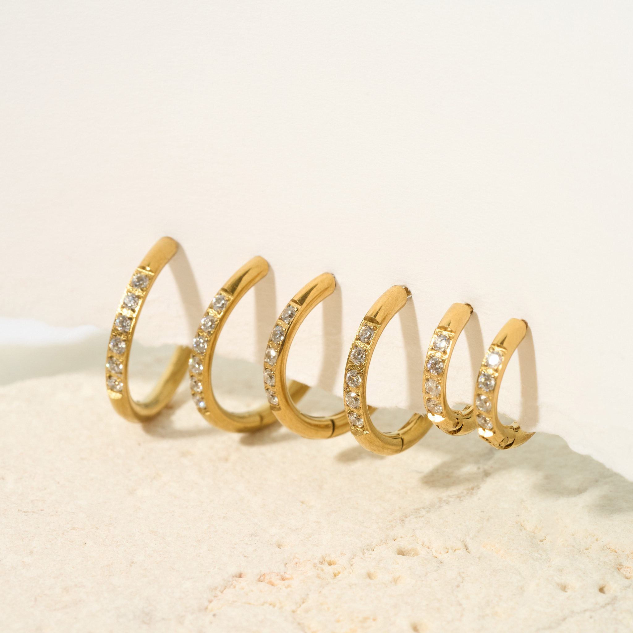Ladies 3-Piece Gold-Plated Earring Set