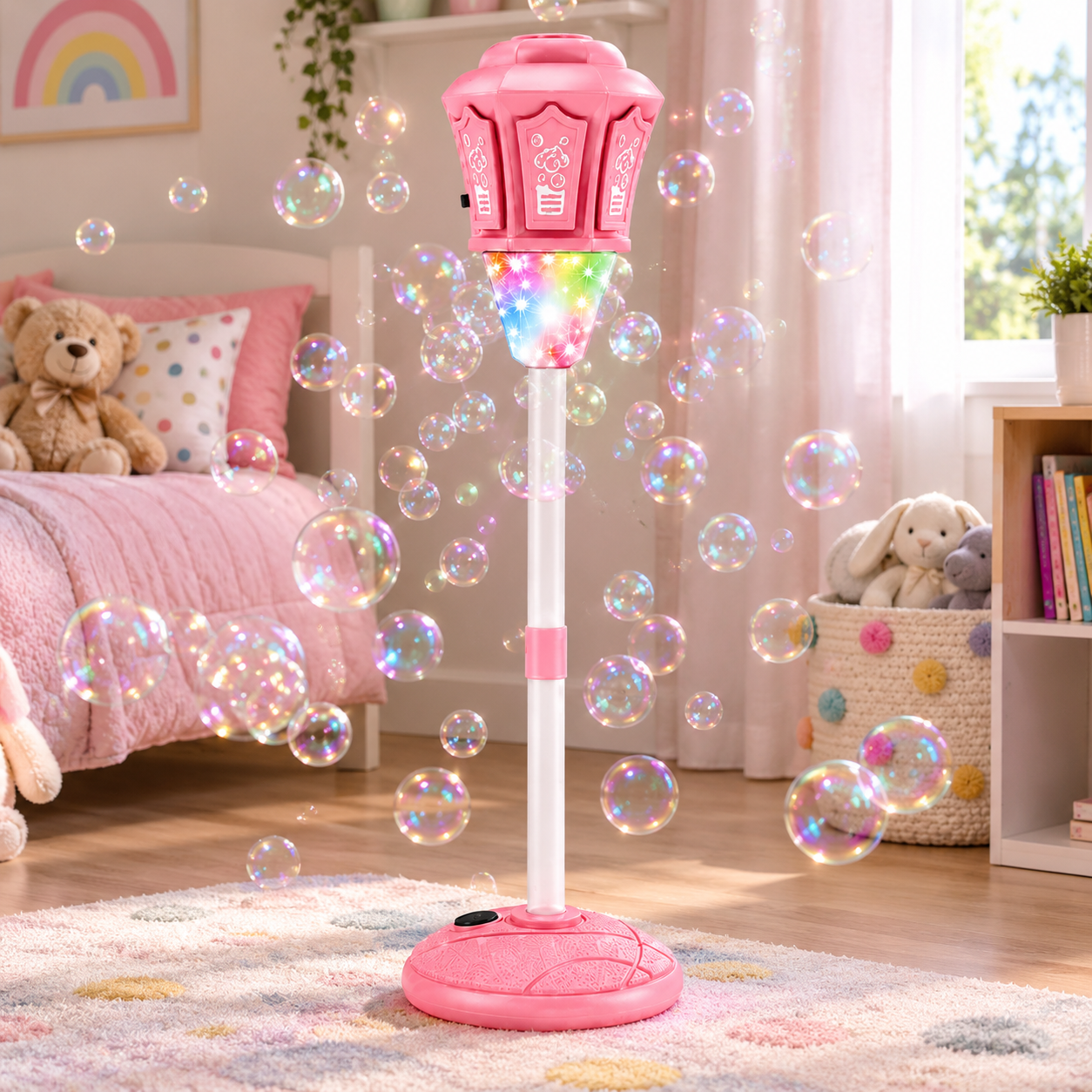 Light Up Bubble Machine with Rechargeable Battery