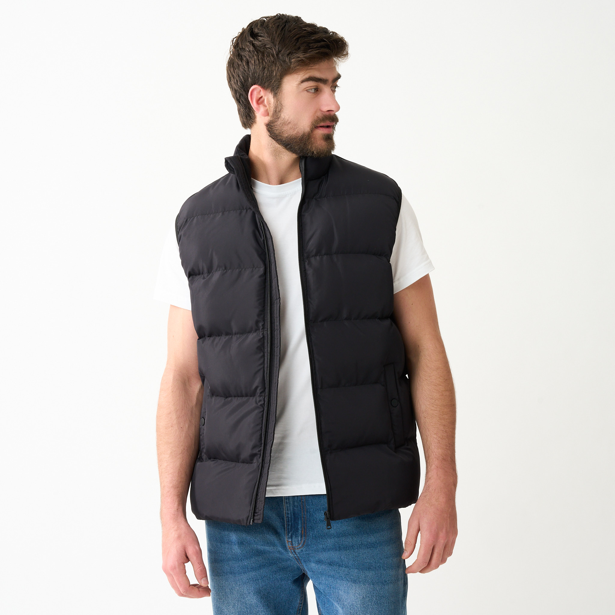 Men's Padded Gilet Vest with Removable Hood