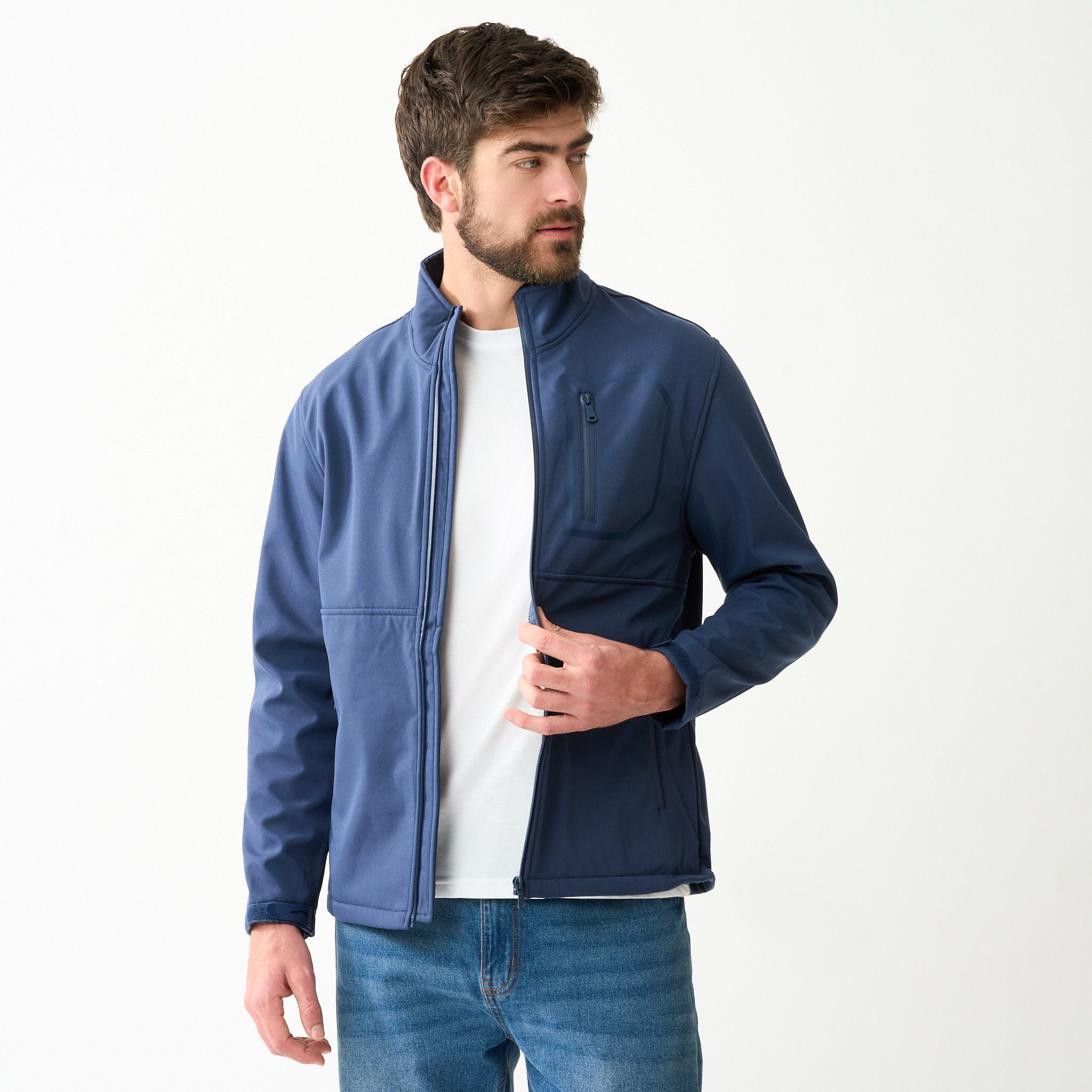 Men's Navy Softshell Jacket