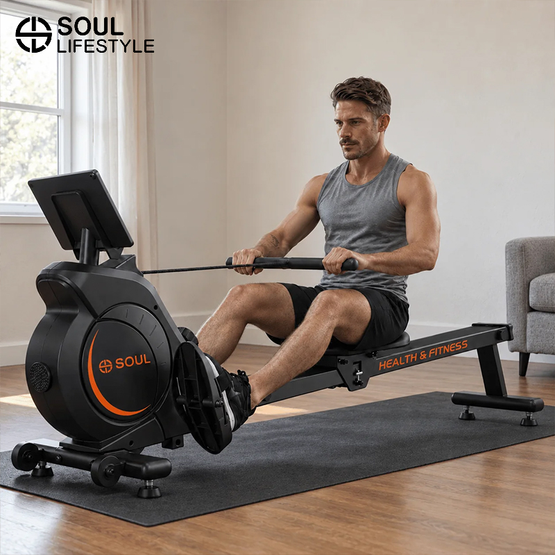8 Levers Adjustable Aerobics Rowing Machine