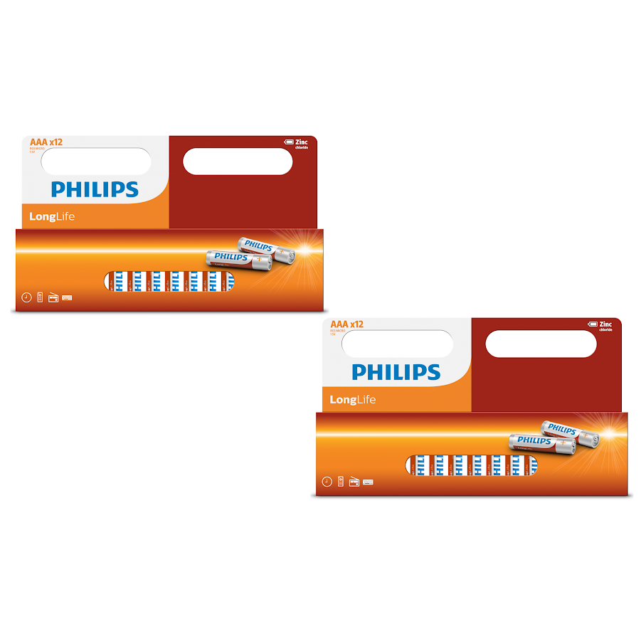 2x 12's 1.5V Longlife Zinc Batteries