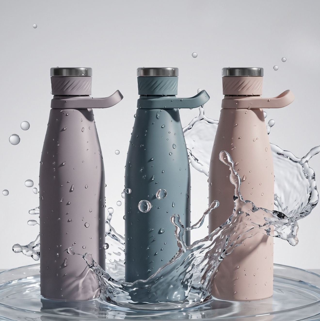 2x 700ml Stainless Steel Vacuum Insulated Bottles