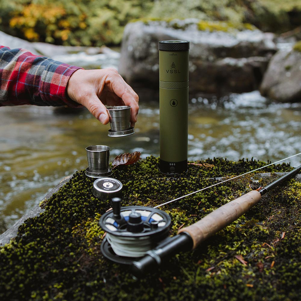 Outdoor Flask with Flashlight