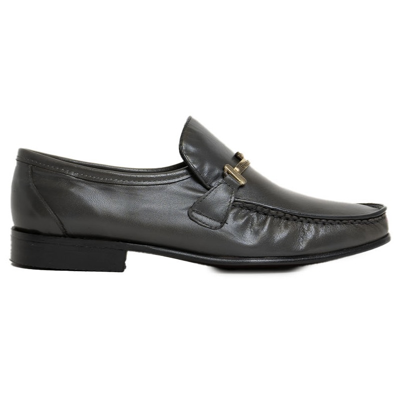 Men's Genuine Leather Grey Bernard Loafers