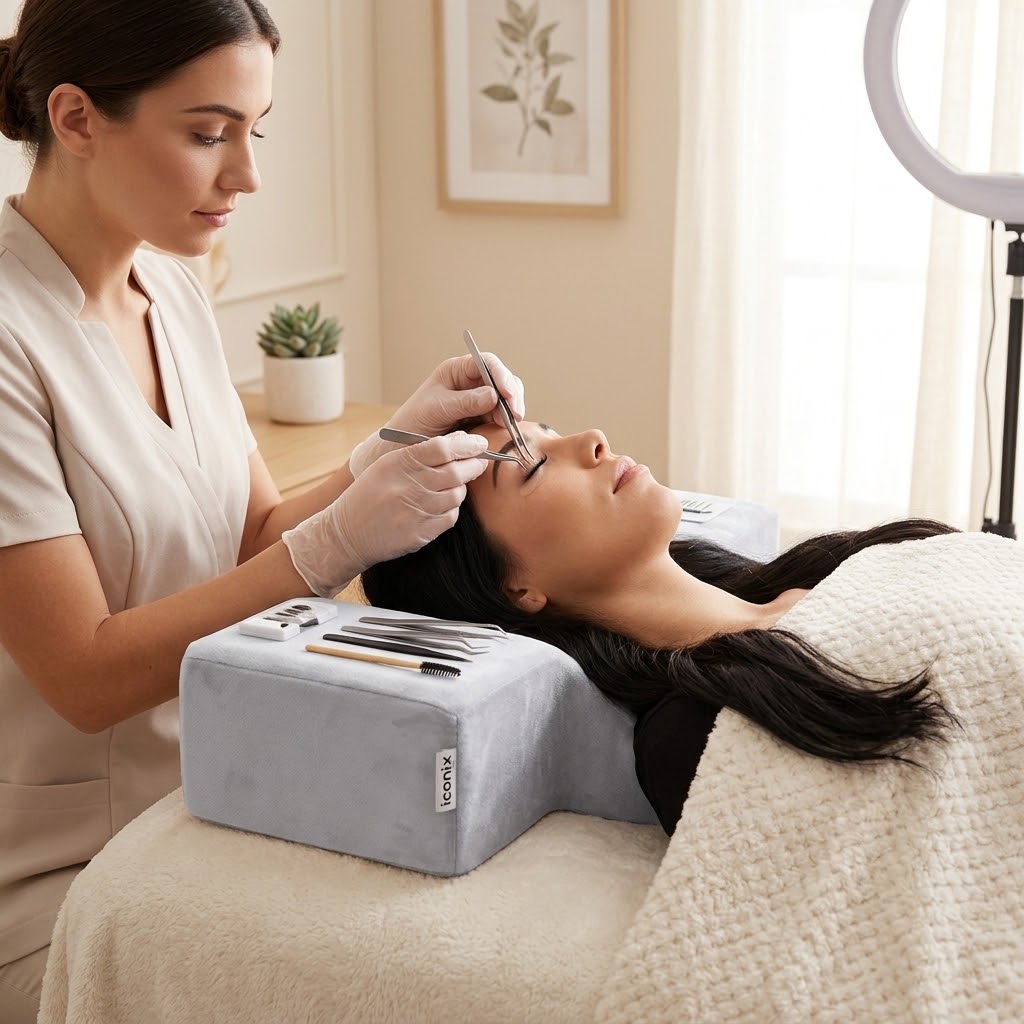 Ergonomic Beauty Treatment Support Pillow