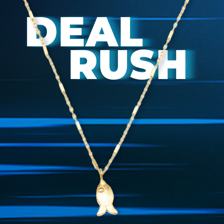 Ash 18k Gold-Plated Olive Necklace with Bar-and-Link Chain — R99 on OneDayOnly (was R450)