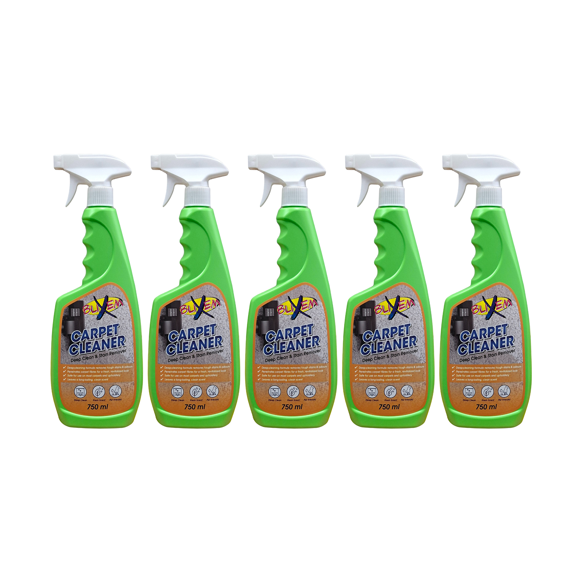 5x 750ml Carpet Cleaners