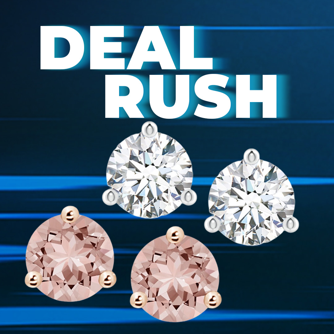 2x Round Martini Stud Earrings with Swarovski Crystals