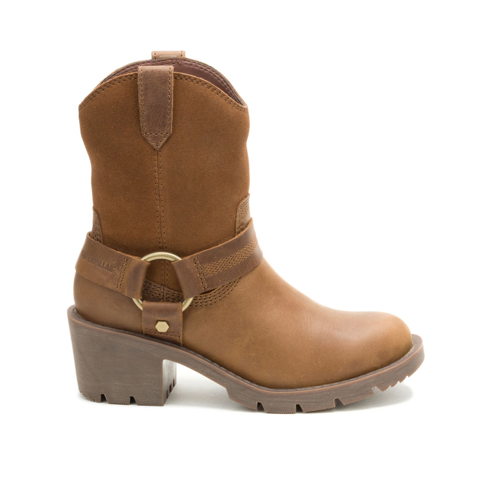 Ladies Leather Harness Boots