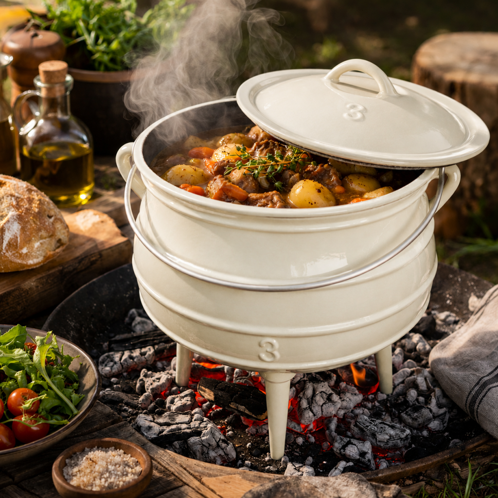 3-Leg Cast Iron Potjie Pot with Lid