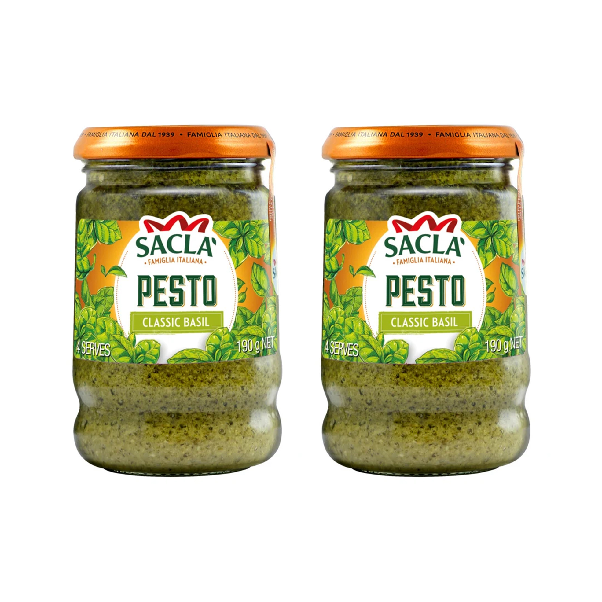 2x 190g Basil Pesto Tubs