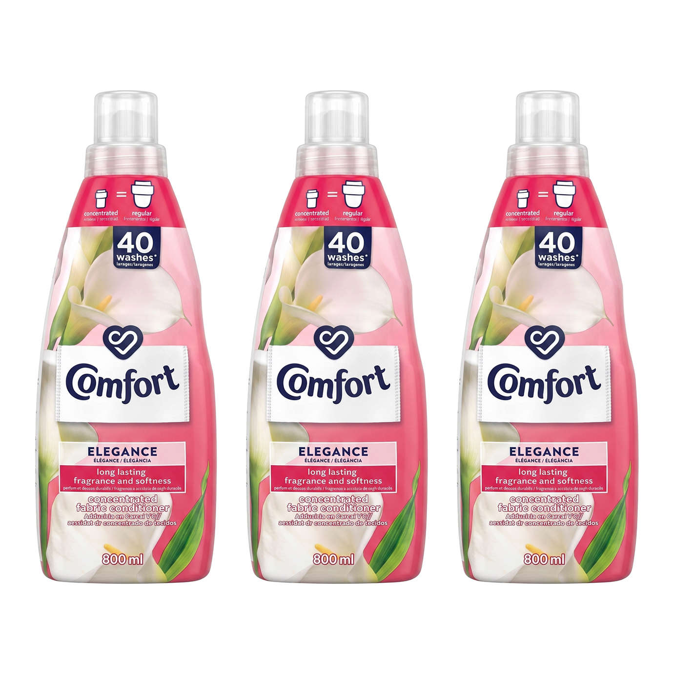 3x 800ml Concentrated Fabric Conditioners