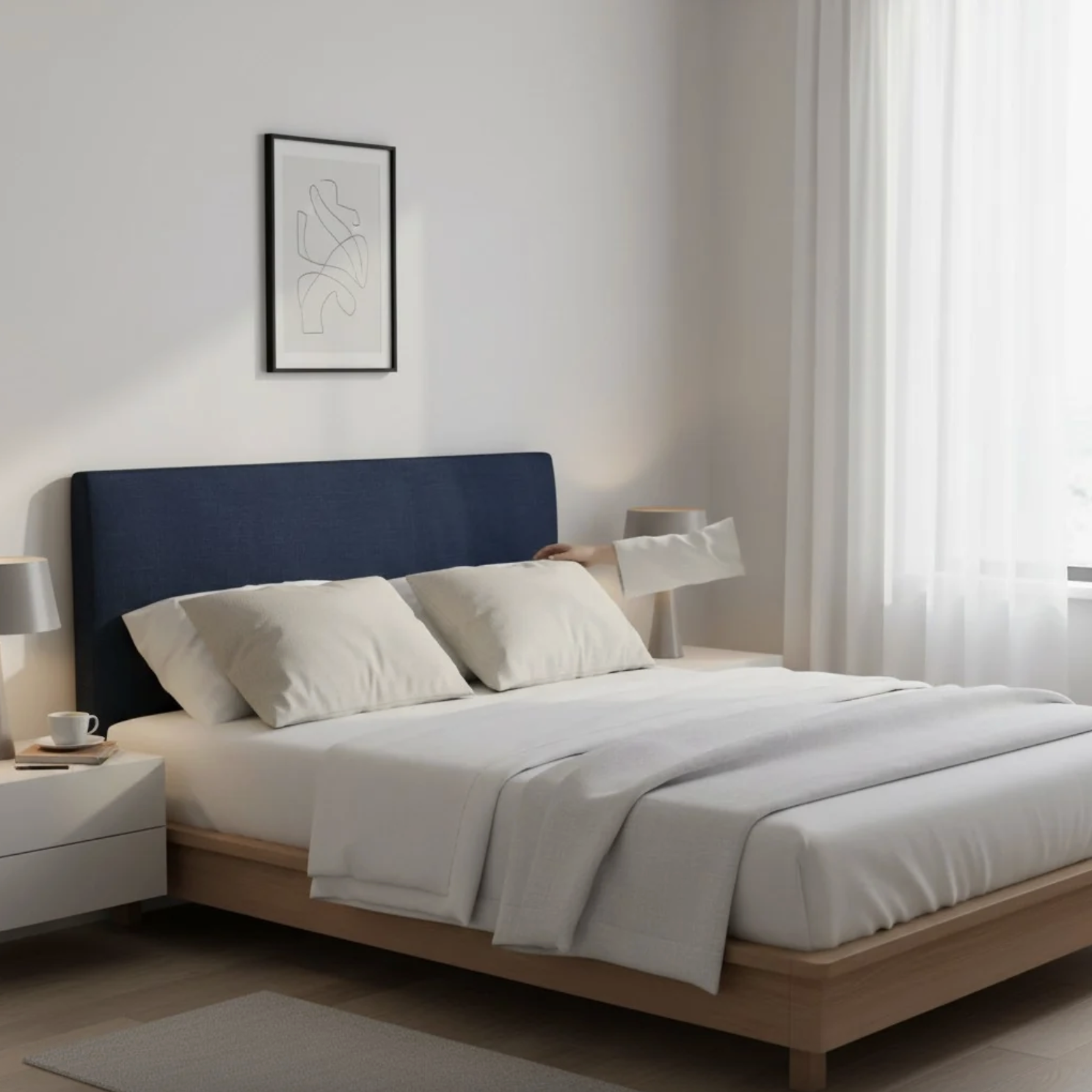 Jane Free Standing Fabric Headboard