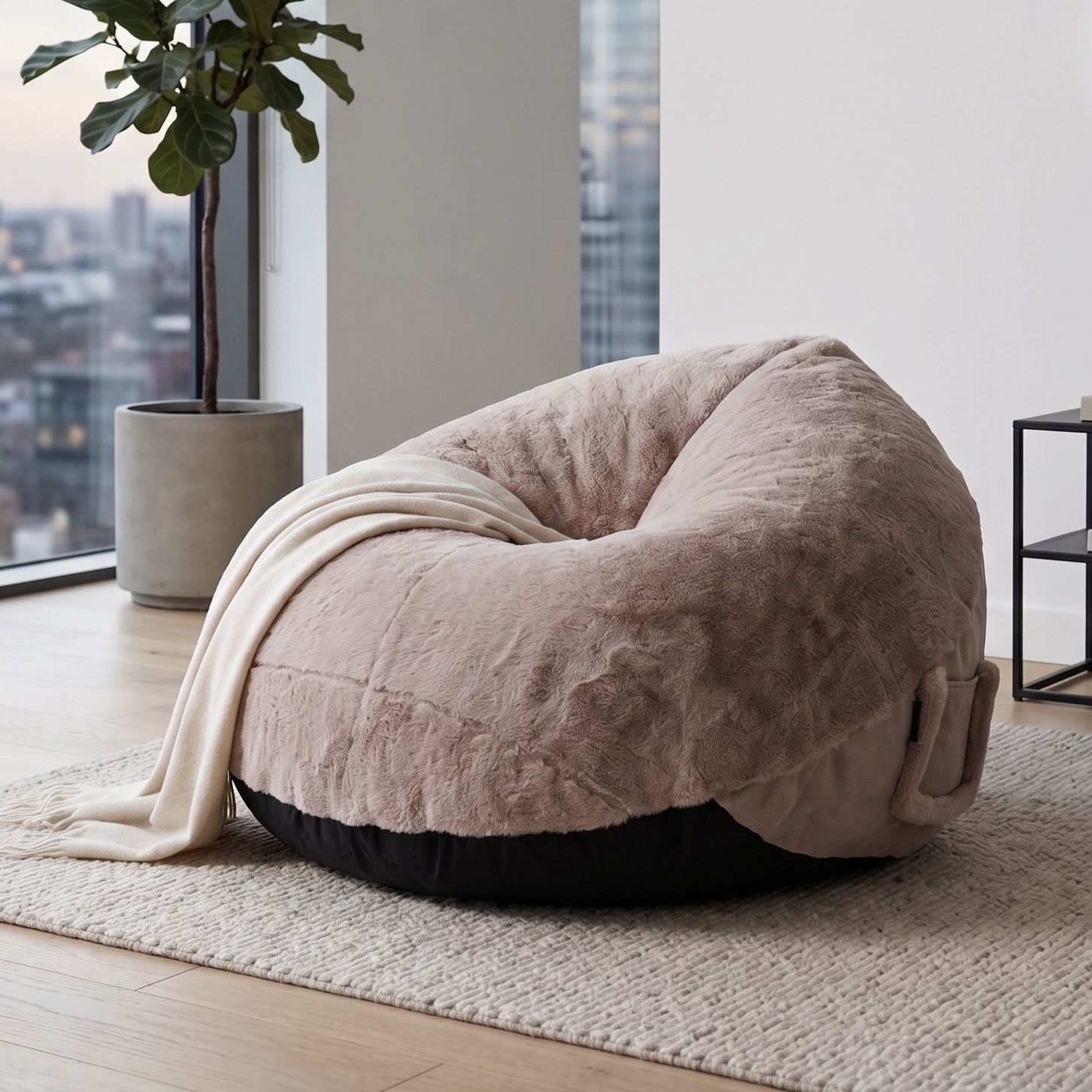 Maeve Living Faux Fur Indoor Foam Beanbag — R1499 on OneDayOnly (was R4500)