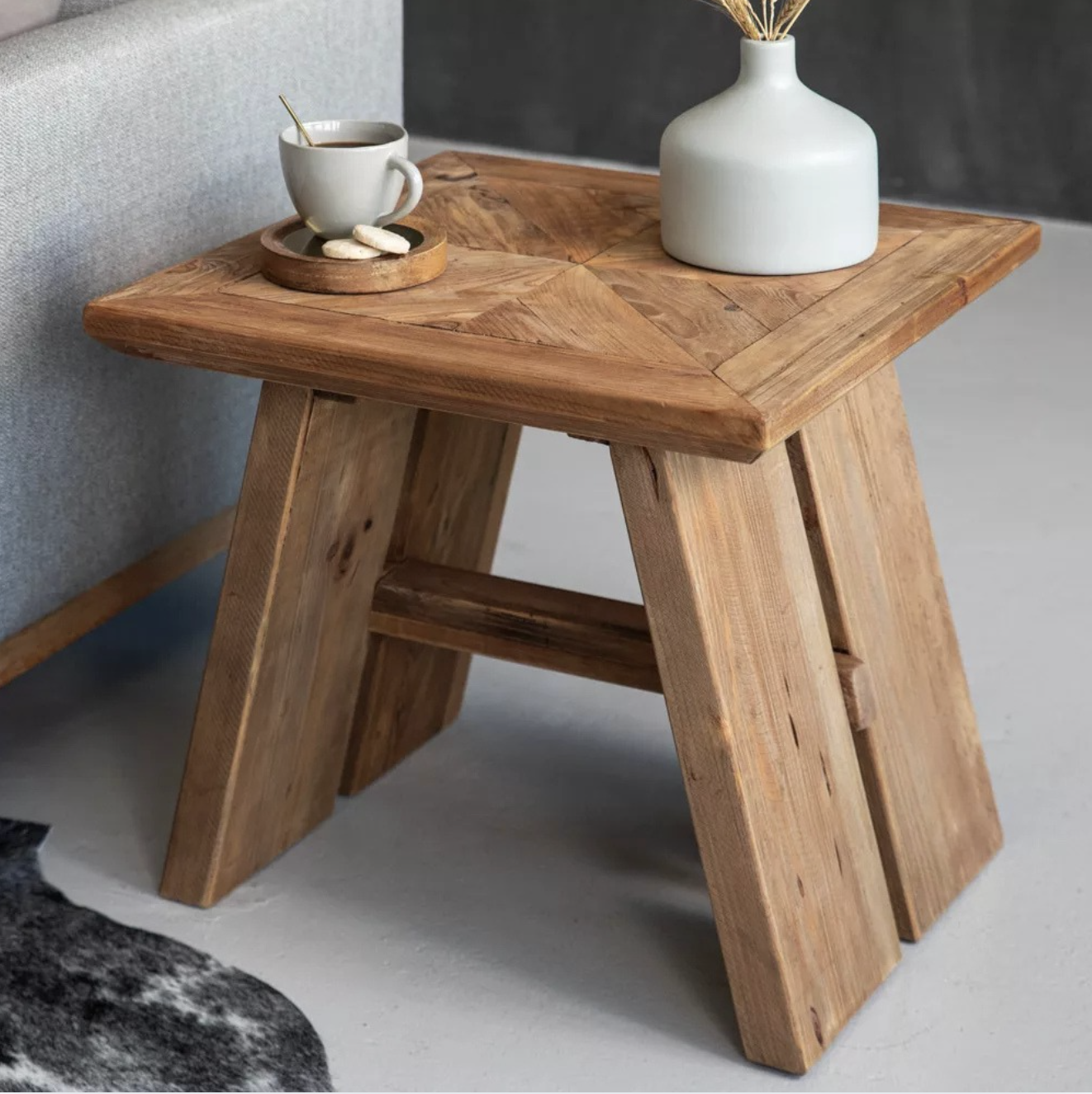 Rustic Pine Side Table