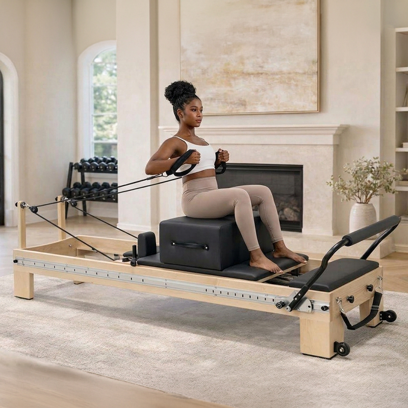 Eco Craft Studio-Grade Maple Wood Pilates Reformer with Jump Board and Box — R22999 on OneDayOnly (was R37000)