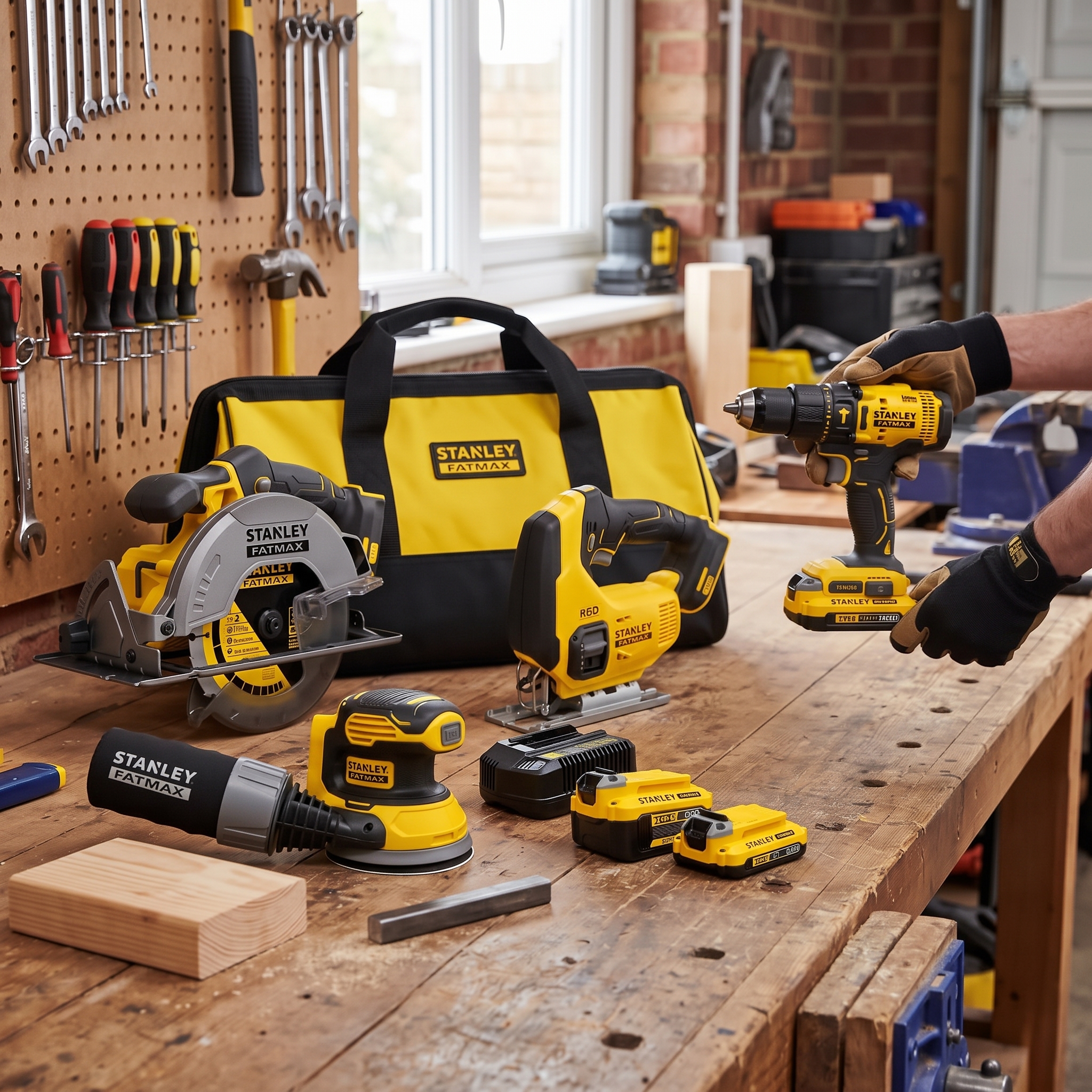 4-Piece Power Tool Stanley® Combo Kit (Model: SFMCK412MDS-QW)