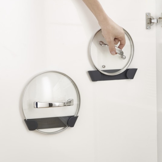 4x Grey Pan Lid Holders