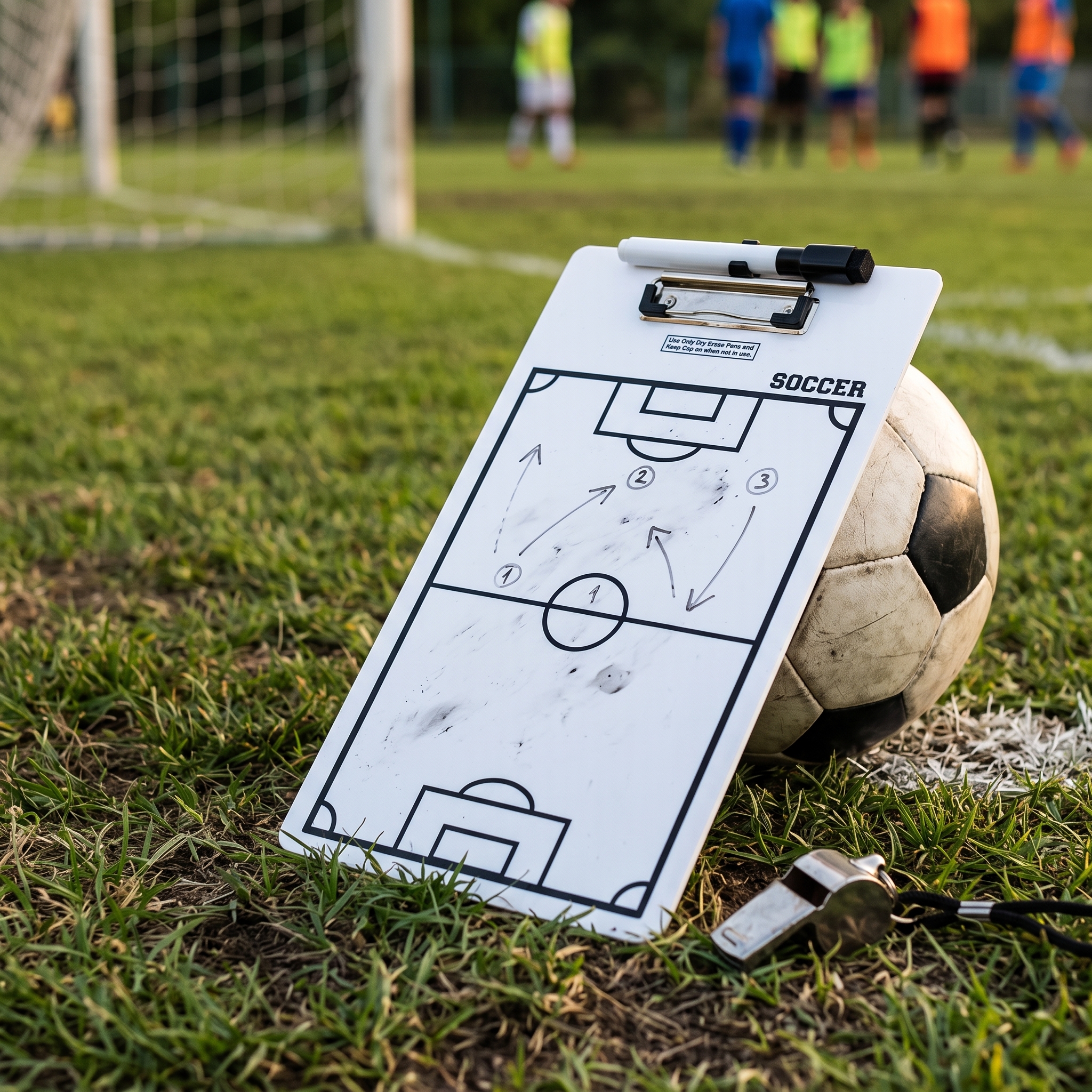 2x Soccer Coaching Strategy Clipboards