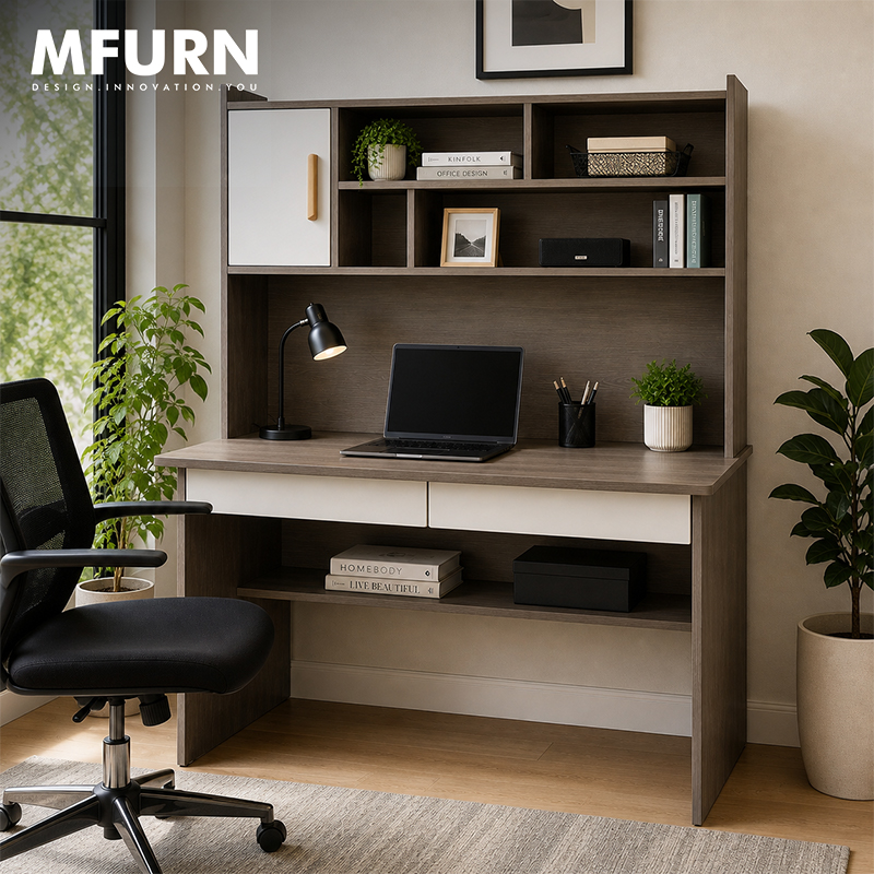 1.4m Multi-Storage Office Desk with Hutch